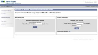 
                            8. Applicant login - Unemployment Insurance Minnesota