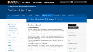 
                            2. Applicant Portal and Self-Service Account | Graduate Admissions