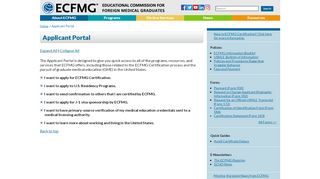 
                            5. Applicant Portal - ecfmg