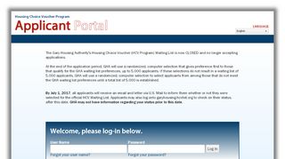 
                            8. Applicant Portal - Log In
