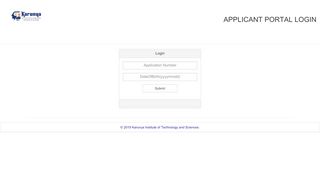 
                            3. applicant portal login - Eduserve - Karunya