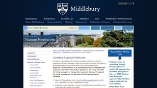 
                            7. Applicant Status Updates | Middlebury