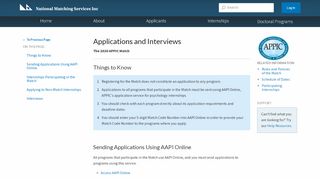 
                            3. Applicants | Applications - National Matching Services