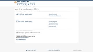 
                            4. Application Account Menu - ApplyWeb