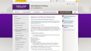 
                            9. Application and Admission Requirements - Ashland University