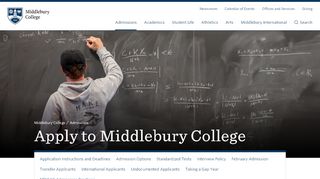 
                            2. Application Checklist | Middlebury