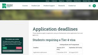 
                            3. Application deadlines - University of Roehampton