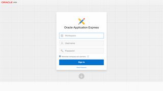 
                            2. Application Express - Sign In - Oracle