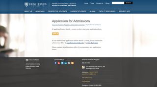 
                            7. Application for Admissions | Advanced Academic Programs | Johns ...