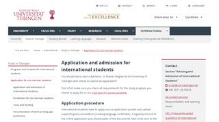 
                            2. Application for non-German students | University of Tübingen