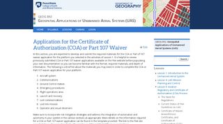 
                            3. Application for the Certificate of Authorization (COA) | GEOG 892 ...