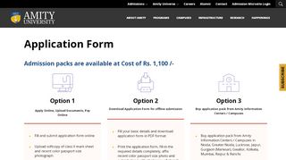 
                            4. Application Form - Amity University Noida