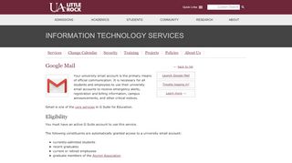 
                            6. Application: Google Mail - ualr.edu
