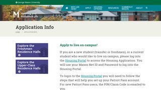 
                            7. Application Info | Housing - George Mason University
