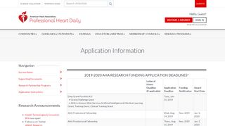 
                            6. Application Information - professional.heart.org