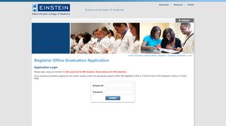 
                            3. Application Login - Albert Einstein College of Medicine