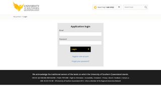 
                            5. Application login - Login - University of Southern Queensland