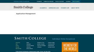 
                            4. Application Management - Admission & Aid - Smith College