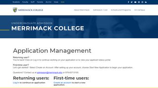 
                            3. Application Management - Admission - Merrimack College