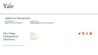 
                            3. Application Management - apps.admissions.yale.edu