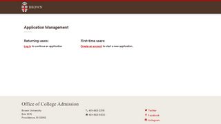 
                            2. Application Management - Brown University