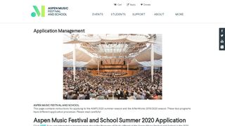 
                            1. Application Management - Students - Aspen Music Festival And School