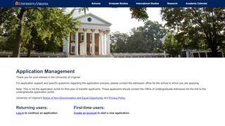 
                            2. Application Management - University of Virginia