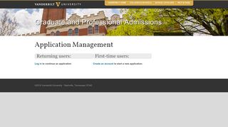 
                            2. Application Management - Vanderbilt University