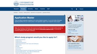 
                            6. Application Master: University of Hohenheim