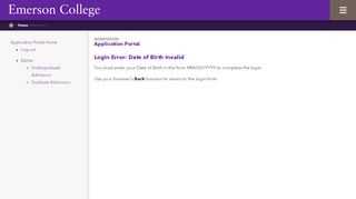 
                            1. Application Portal - Emerson College Interactive Services