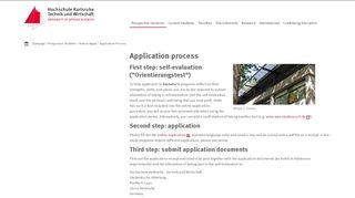 
                            5. Application Process - Hochschule Karlsruhe