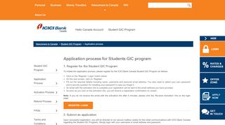 
                            11. Application process Student GIC Program - ICICI bank Canada