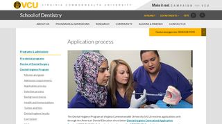 
                            7. Application process - VCU School of Dentistry