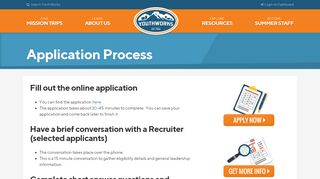 
                            2. Application Process - YouthWorks