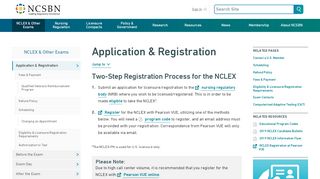 
                            2. Application & Registration | NCSBN