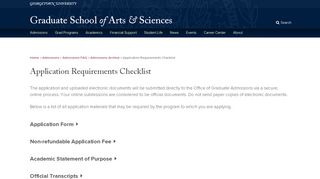 
                            3. Application Requirements Checklist | Graduate School of Arts ...