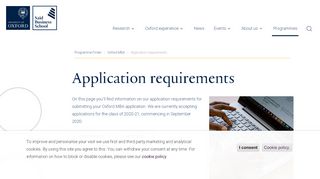 
                            4. Application requirements | Saïd Business School