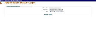 
                            8. Application Status Login - Graduate Admissions - Rutgers University