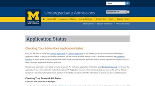 
                            7. Application Status | Undergraduate Admissions