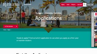 
                            9. Applications | Admissions | Rutgers University–Camden