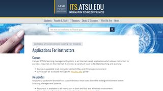 
                            6. Applications For Instructors : Information Technology Services – ATSU