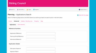 
                            6. Applications Search - Planning - Stirling Council