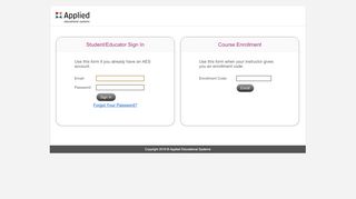 
                            2. Applied Educational Systems: Sign In