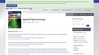 
                            4. Applied Spectroscopy - OSA