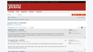 
                            7. Applied's Epic vs AMS360 - Insurance Journal Forums