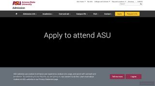 
                            9. Apply | Admission | ASU