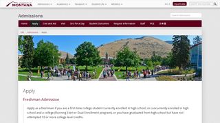 
                            7. Apply - Admissions - University Of Montana