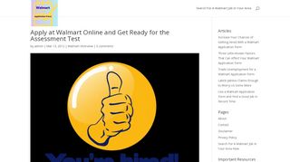 
                            3. Apply at Walmart Online and Get Ready for the Assessment ...