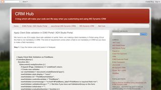 
                            8. Apply Client Side validation in D365 Portal / ADX ... - CRM Hub