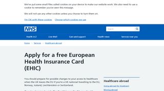 
                            3. Apply for a free European Health Insurance Card …